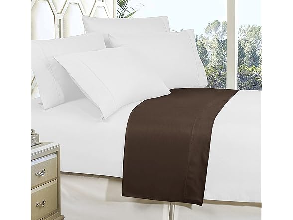 Elegant Comfort 2Pk Flat Sheet-Full/Queen