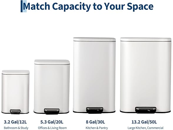 GAOMON 3.2 Gallon/12L Trash Can 