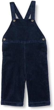 Amazon Essentials x Sofia Grainge Baby Boys' Corduroy Bib Overall, Navy, 24 Months