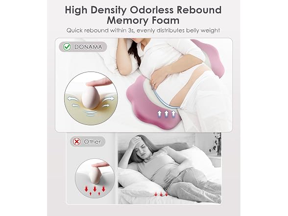 DONAMA Memory Foam Maternity Pillow Support
