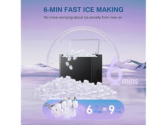 ORFLROA Countertop Ice Maker Machine