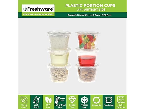 1oz Portion Cups with Lids 100pk