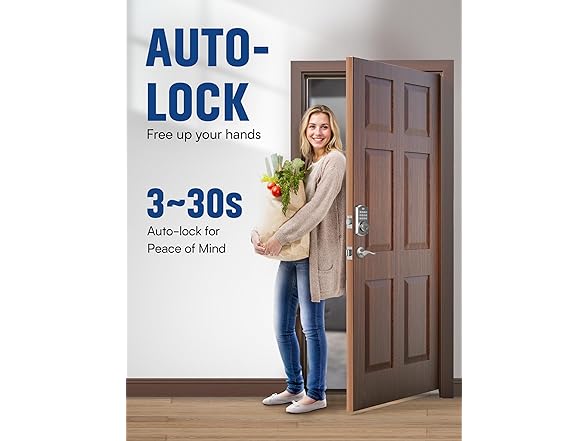 ELAMOR M19 SN Keyless Lever Door Lock Sanded Nickel