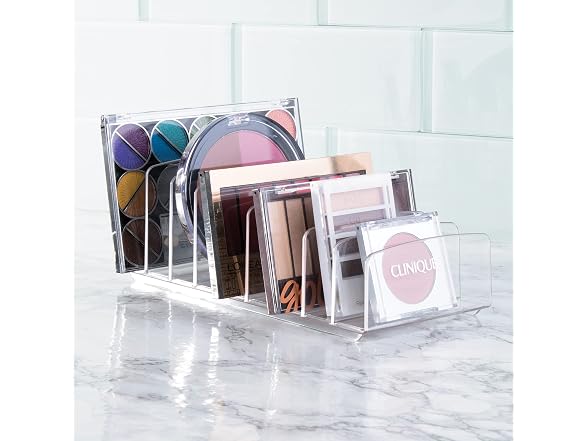 iDesign BPA-Free Plastic Divided Makeup Palette Cosmetic Organizer