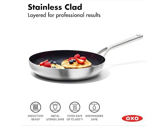 OXO Mira Stainless Steel Nonstick, 10" Frying Pan