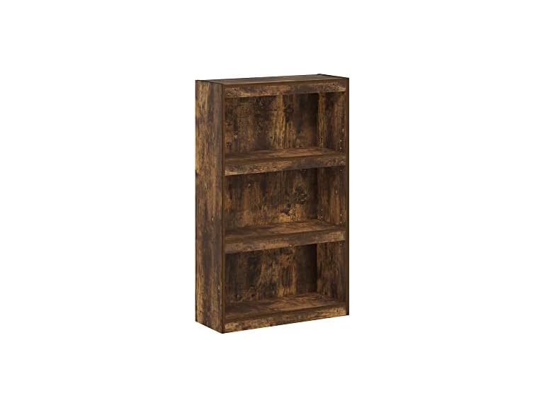 Furinno Jaya Enhanced Home Bookcase 3-Tier Adjustable Bookshelf