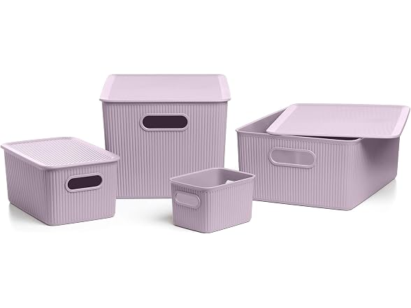 Tatay Baobab Multipurpose Large Storage Basket, Lilac
