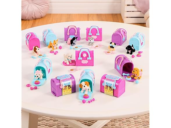 Pucci Pups - Collectible Puppy Set – 6 Toy Dogs