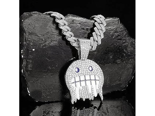 Silver Happy Face Pendant