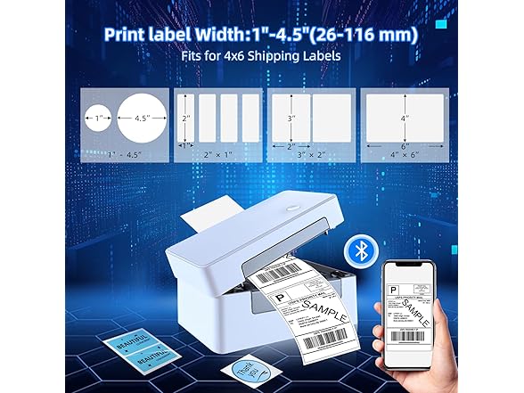 LFPERT Bluetooth Thermal Label Printer
