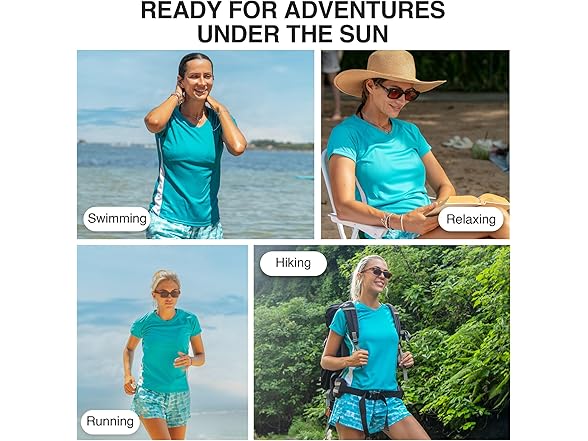Kanu Surf Women's Rashguard Aqua/White (XXL)