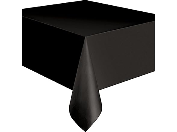 Lavender Solid Rectangular Plastic Table Cover