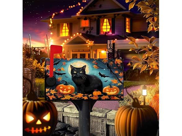 Halloween Mailbox Cover Owl Pumpkin
