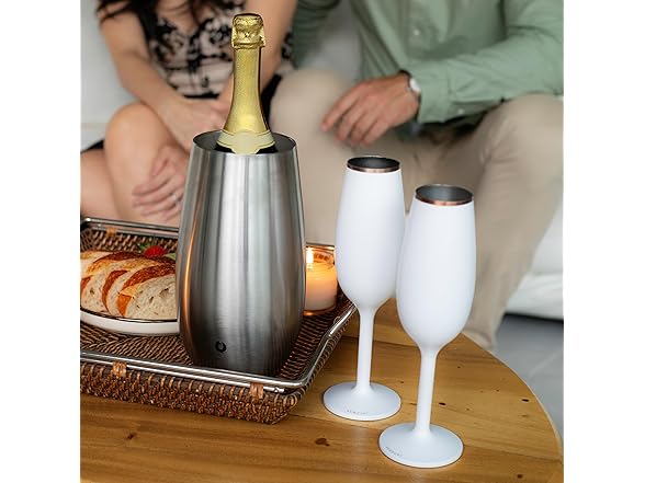 SNOWFOX Triple Walled, Stainless Steel Wine Chiller 