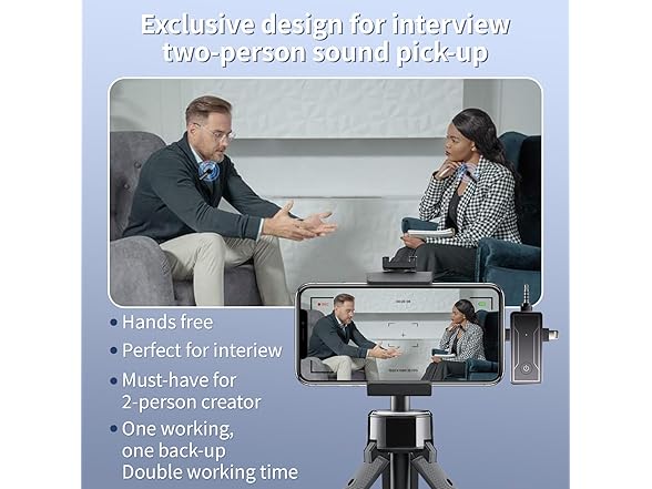 Bulatry Wireless Mini Lavalier Lapel Mics