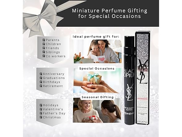 Yves Saint Laurent YSL Black Opium Glitter Eau De Parfum for Women, 10-mL