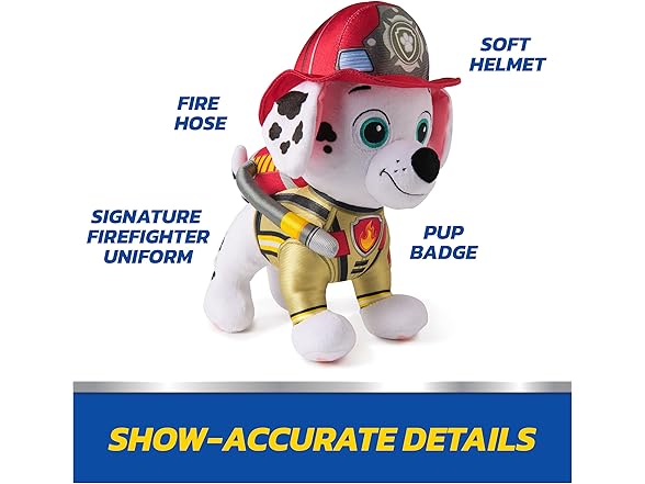 Paw Patrol: Fire Rescue Marshall, Plush Toy