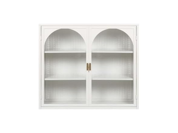 SPOFLYINN 27.56" Glass Door Wall Cabinet