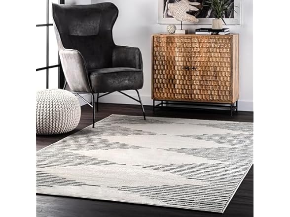 Nuloom Romina Black/Ivory Rug, 5' x 8'