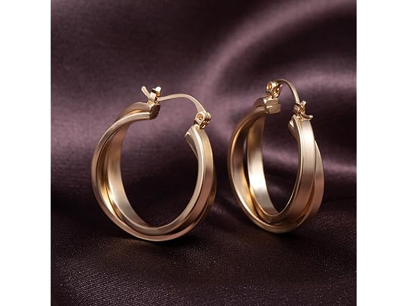 Vita Chunky Hoop Earrings Women 14k Plated