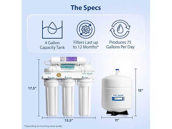 APEC 6-Stage Alkaline RO System 75 GPD