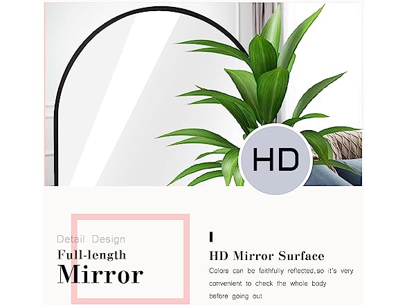 NeuType Arched Full Length Mirror with Stand