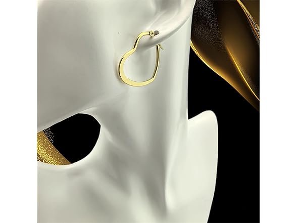 Ilovgem Heart Earrings 14K Gold Plated