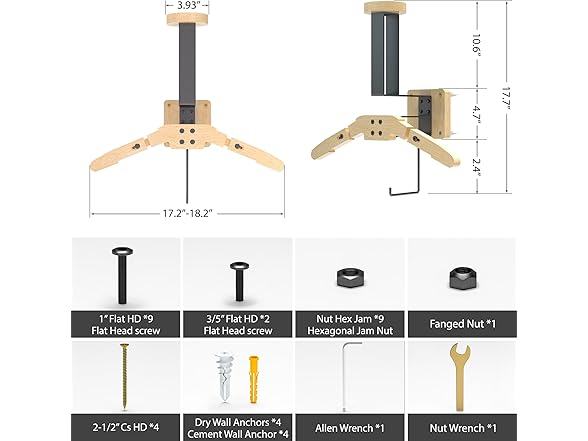Leadiy Motorcycle Helmet Holder, Wall Mount