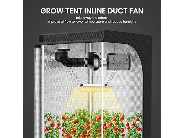 iPower 4 Inch 195 CFM Inline Ventilation Fan