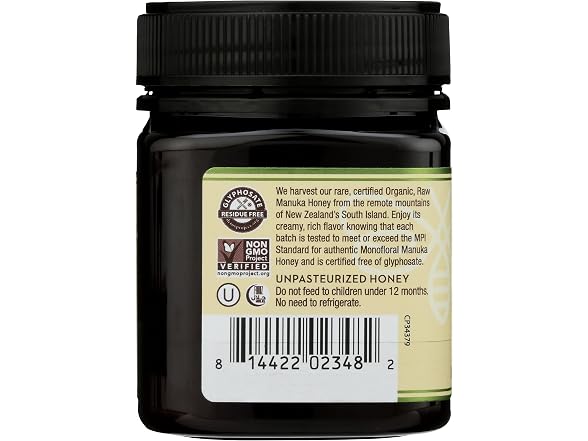 Wedderspoon Organic Raw Manuka Honey 150+ MGO, 8.8 Oz
