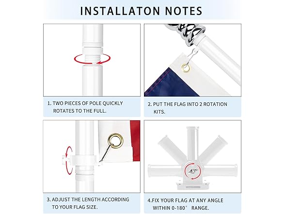 XIFAN American Flag Poles for Outside