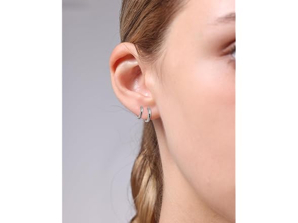KRKC&CO NS610132 Hoop earrings men