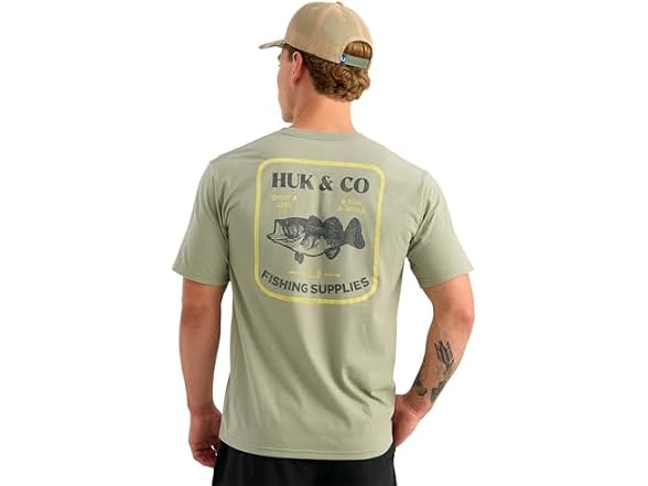 HUK Men's Short Sleeve Tee Seagrass (XX-Large)