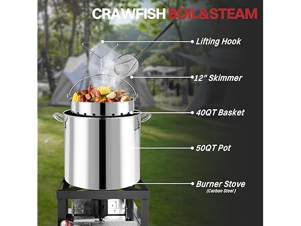 Pipopa 50QT Crawfish Boiler