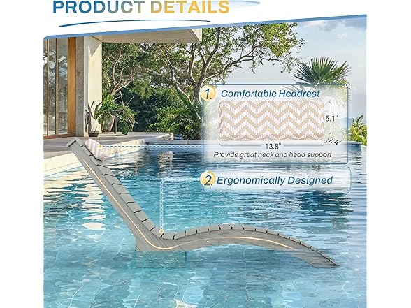 Aruba Blue In Pool Lounge Chair