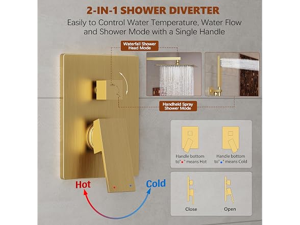 Kurpot Shower System 10" Handheld Combo