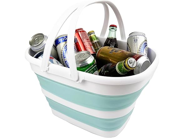 SAMMART Collapsible Tub with Handle 17L
