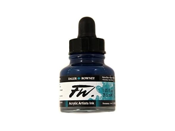 Daler Rowney FW Artists Acrylic Ink 29.5 ML-Marine Blue