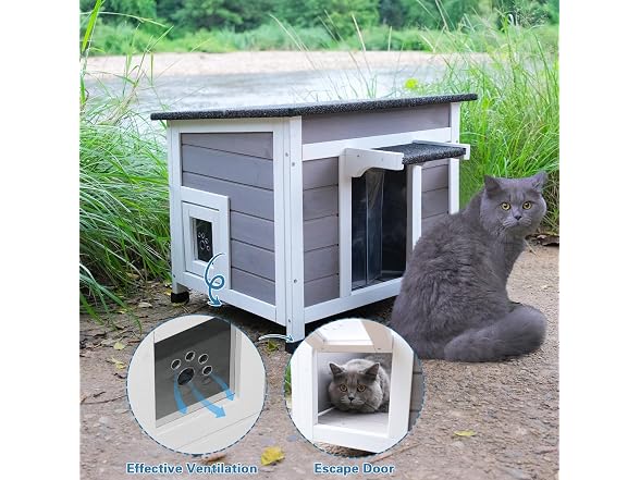 Outdoor Cat House Feral Cat Shelter Weatherproof