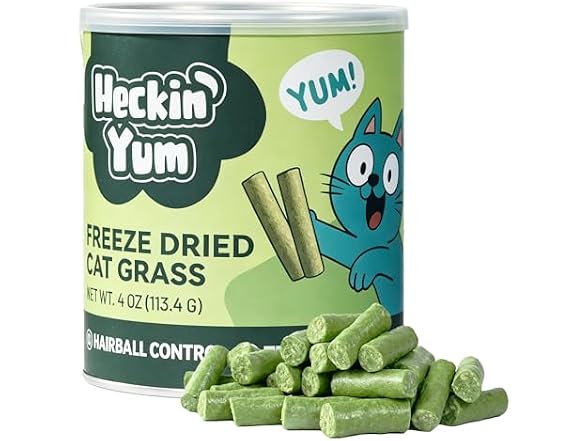 Heckin Yum Freeze Dried Cat Grass Treats