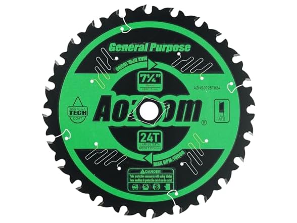 7-1/4" 24T Circular Saw Blade Teflon