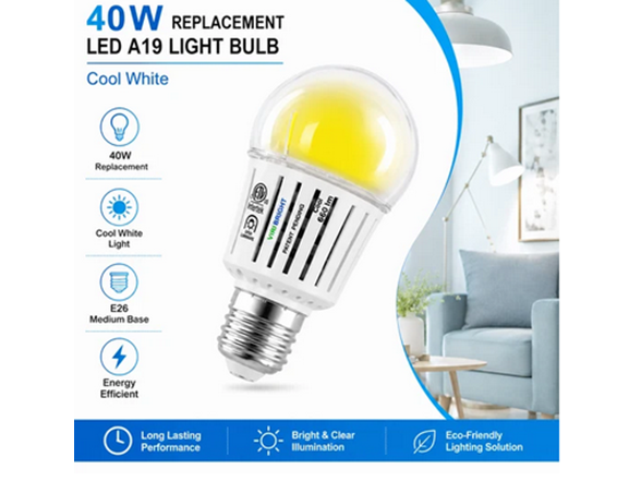 2-Pack 40W Replacement Benchmark II LED A19 E26 Light Bulb