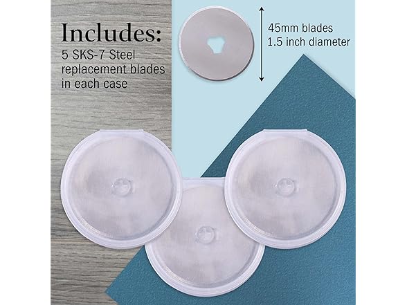 W.A. Portman Rotary Cutter Blades 15pc, 45mm