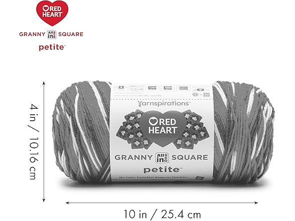 Red Heart All in One Granny Square, 3Pk- Linen