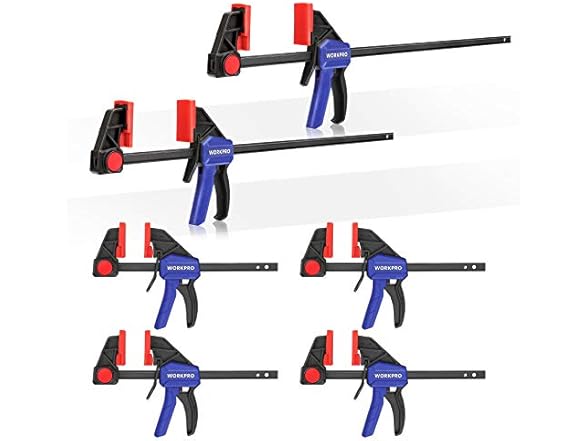 WORKPRO Bar Clamps for Woodworking Blue