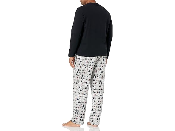Amazon Essentials Mens Flannel Pant and LS T-Shirt PJ Set (M)