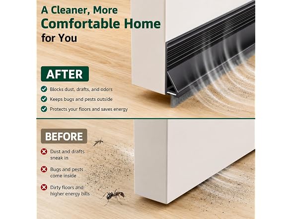 Vannesse GAR-107 (2 Pack) 39in Door Sweep Draft Stopper