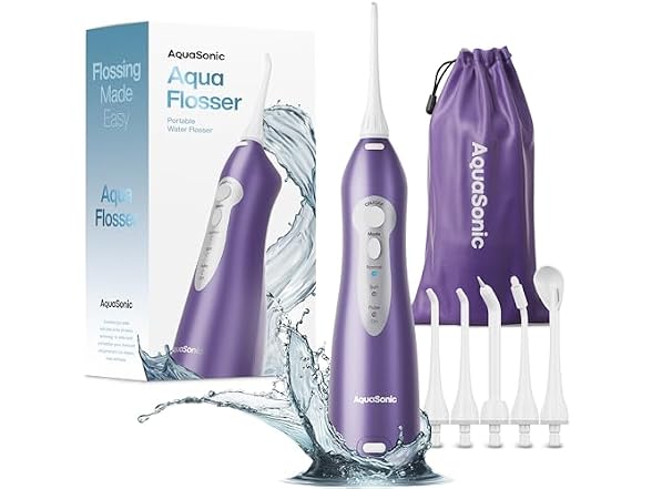 AquaSonic Aqua Water Flosser Purple - Gallery 2