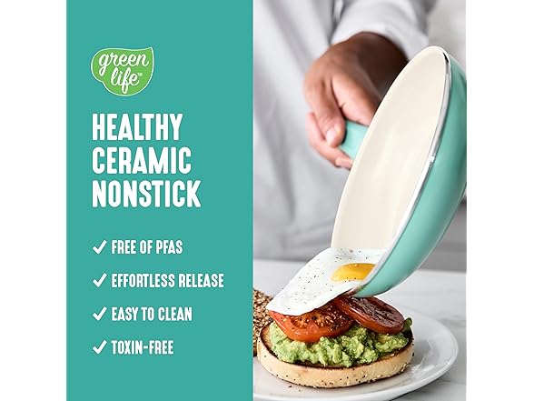 GreenLife 8 Piece Nonstick Cookware Set