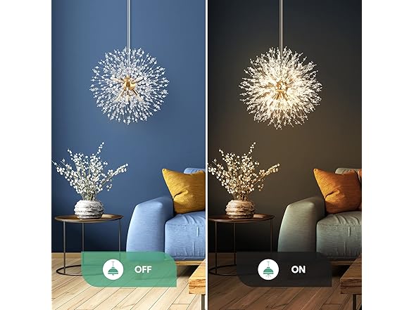 VerRon 8-Light Gold Dandelion Chandelier